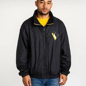Vintage Pro Player Reversible Black Pittsburgh Penguins Jacket XL 90s Streetwear